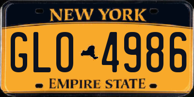 NY license plate GLO4986