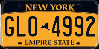 NY license plate GLO4992