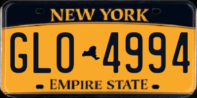 NY license plate GLO4994