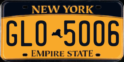 NY license plate GLO5006
