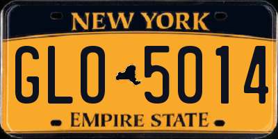 NY license plate GLO5014