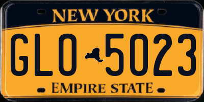NY license plate GLO5023