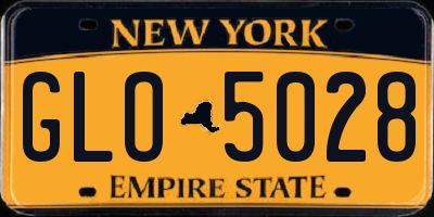 NY license plate GLO5028