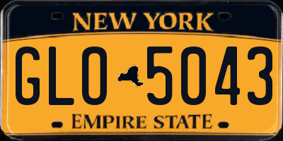 NY license plate GLO5043