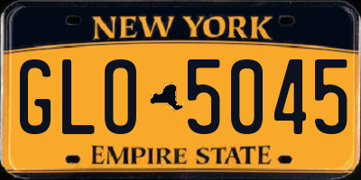 NY license plate GLO5045