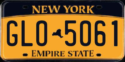 NY license plate GLO5061