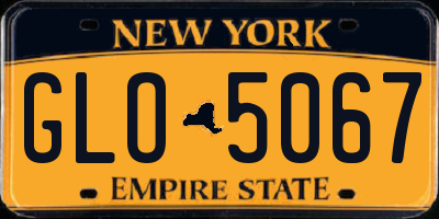 NY license plate GLO5067