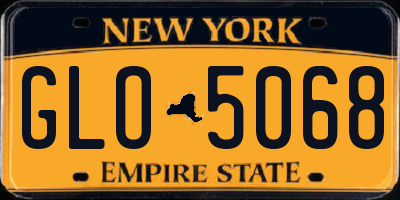 NY license plate GLO5068