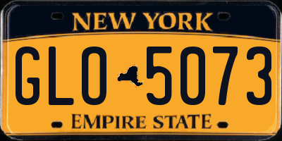 NY license plate GLO5073