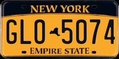 NY license plate GLO5074