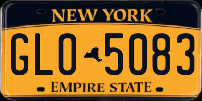 NY license plate GLO5083