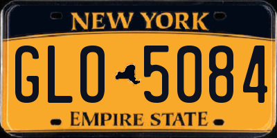 NY license plate GLO5084