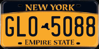 NY license plate GLO5088