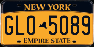NY license plate GLO5089