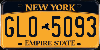 NY license plate GLO5093