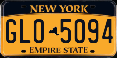 NY license plate GLO5094