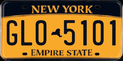NY license plate GLO5101