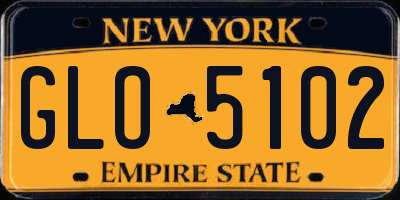 NY license plate GLO5102