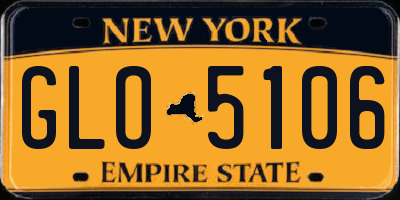 NY license plate GLO5106