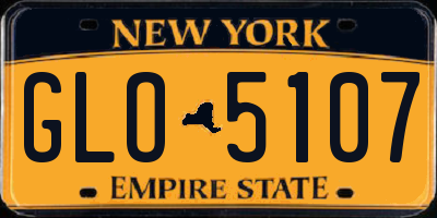 NY license plate GLO5107