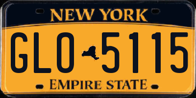 NY license plate GLO5115