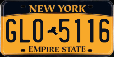 NY license plate GLO5116