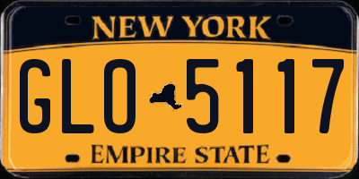 NY license plate GLO5117