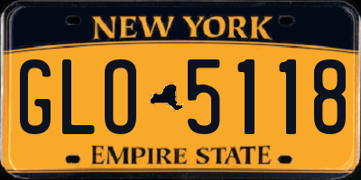 NY license plate GLO5118