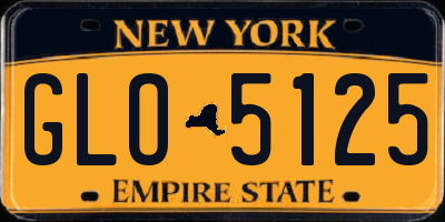 NY license plate GLO5125