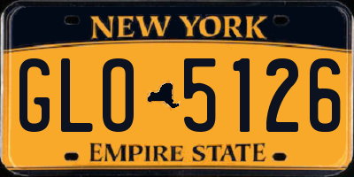 NY license plate GLO5126