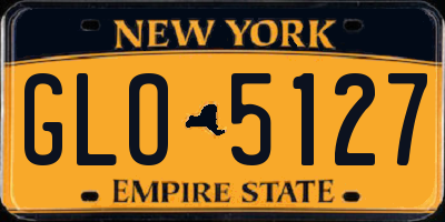 NY license plate GLO5127
