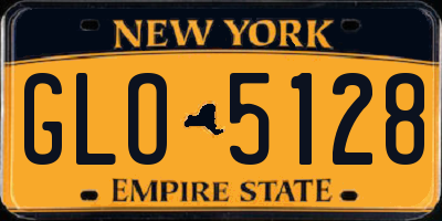 NY license plate GLO5128