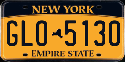 NY license plate GLO5130