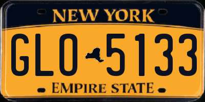 NY license plate GLO5133
