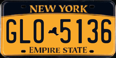 NY license plate GLO5136