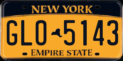 NY license plate GLO5143