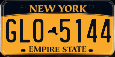 NY license plate GLO5144