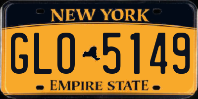 NY license plate GLO5149