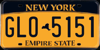 NY license plate GLO5151