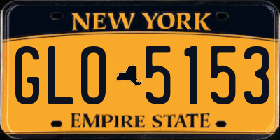 NY license plate GLO5153