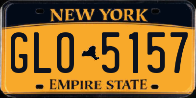 NY license plate GLO5157