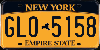 NY license plate GLO5158
