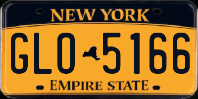 NY license plate GLO5166