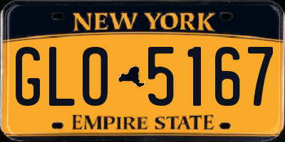 NY license plate GLO5167