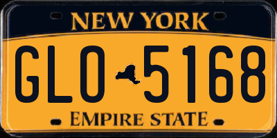 NY license plate GLO5168