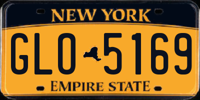 NY license plate GLO5169