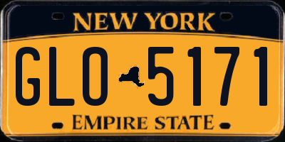 NY license plate GLO5171