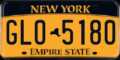 NY license plate GLO5180