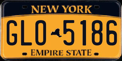 NY license plate GLO5186