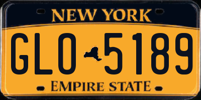 NY license plate GLO5189